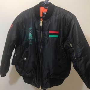 M Legends black flight jacket